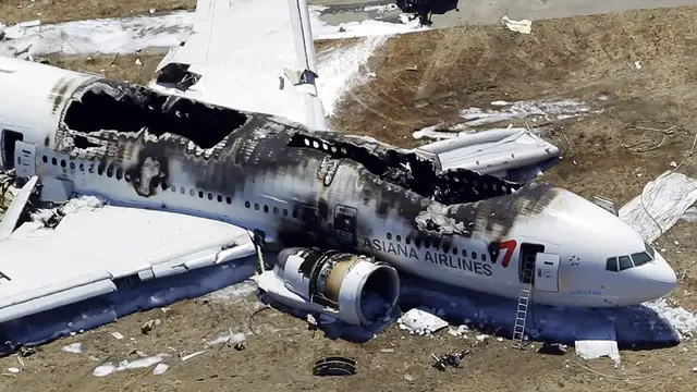 a crashed airplane